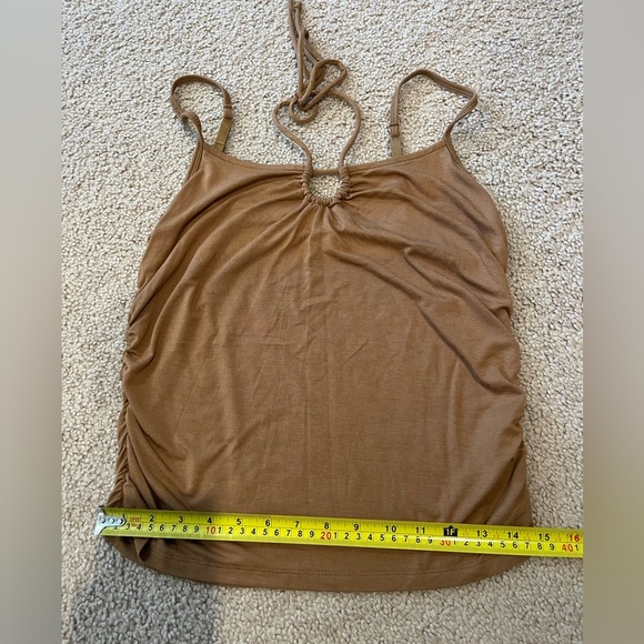 OLD NAVY Fitted Sleeveless Tie-Front Brown Tank Top - Picture 6 of 8